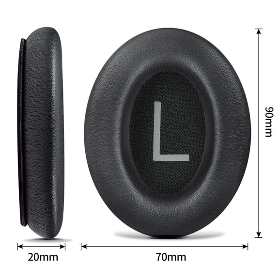 For BOSE QC45 1pair Headphone Sponge Earmuff Leather Cover(Navy Blue)