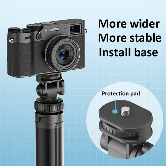2m Metal Tripod Selfie Stick With 4 Expansion Interfaces & D07 Fill Light for Phone Camera