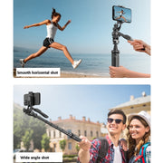 2m Metal Tripod Selfie Stick With 4 Expansion Interfaces & D07 Fill Light for Phone Camera