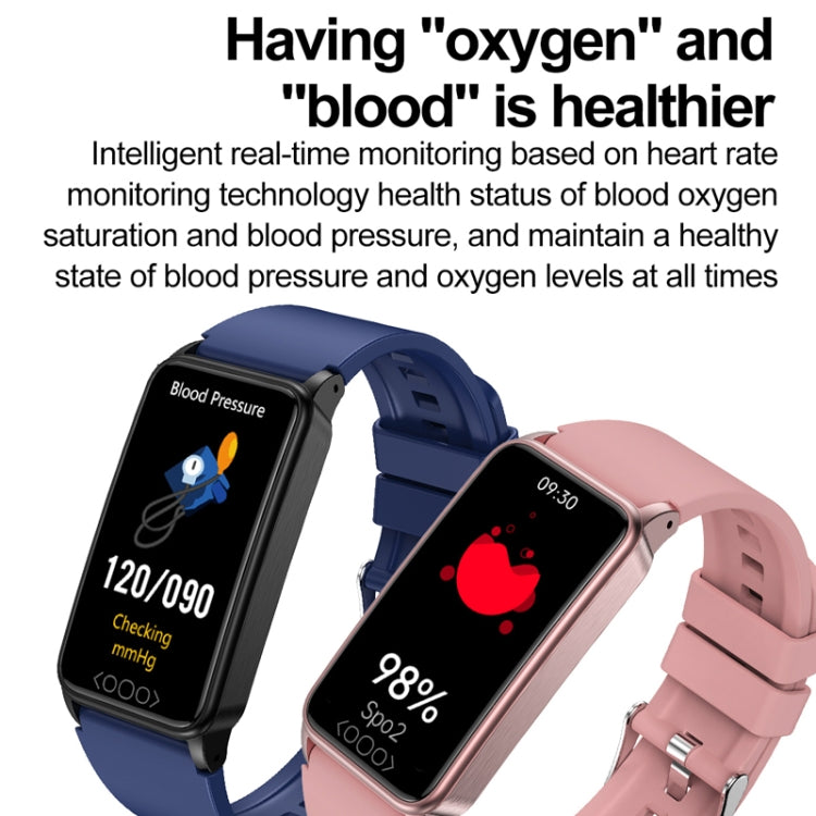 Uric Acid Blood Lipid Noninvasive Blood Sugar Heart Rate Oxygen Temperature Monitoring Smart Healthy Sports Bracelet(Blue)
