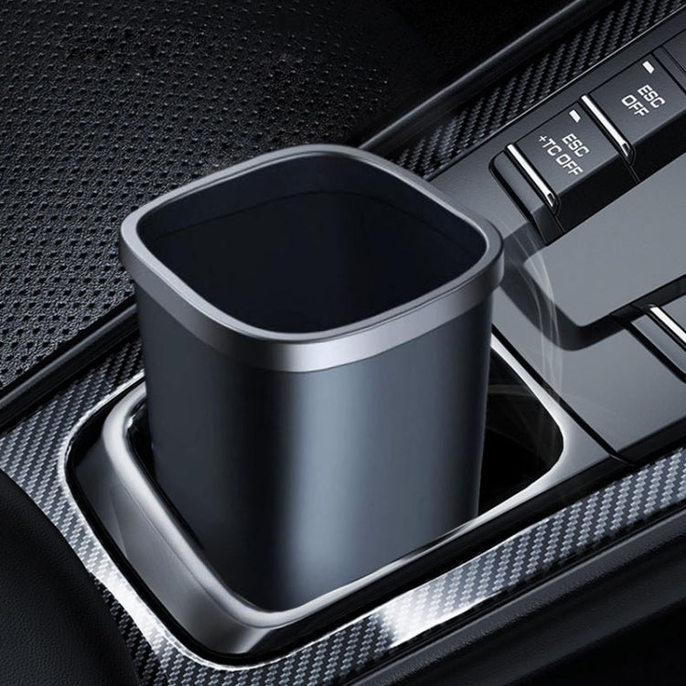 Simple Car Trash Can Automobile Storage Bin With Trash Bag(Black)