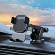 Car Suction Cup Dashboard Automatic Lock Mobile Phone Holder, Style: Brushed Telescopic Base - Car Holders by PMC Jewellery | Online Shopping South Africa | PMC Jewellery | Buy Now Pay Later Mobicred