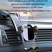 Car Suction Cup Dashboard Automatic Lock Mobile Phone Holder, Style: Brushed Waterfall Base