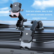 Car Suction Cup Dashboard Automatic Lock Mobile Phone Holder, Style: Brushed Waterfall Base