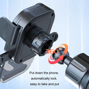 Car Suction Cup Dashboard Automatic Lock Mobile Phone Holder, Style: Brushed Waterfall Base