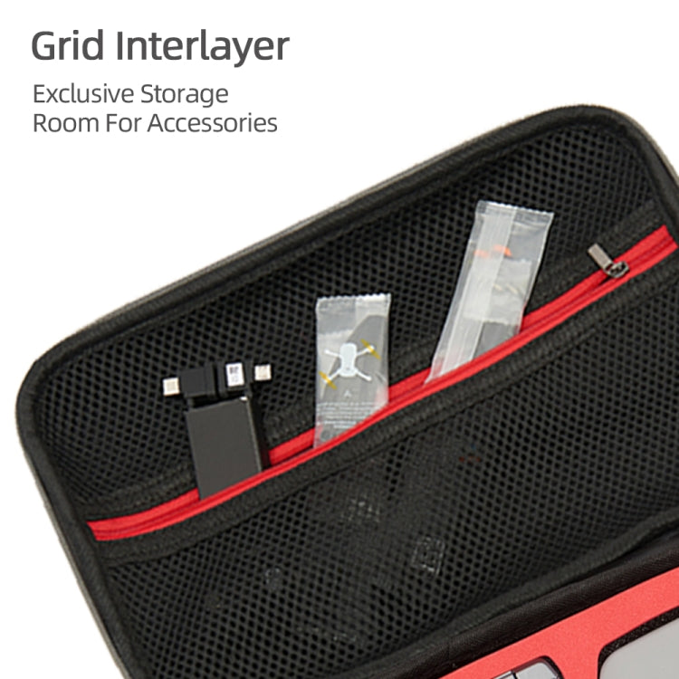 For DJI Neo Fly More Combo Carrying Case Handbag Protective Box(Black + Red Inner)