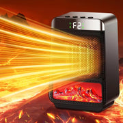 E03 Desktop PTC Heater Dynamic Flame Light Warmer US Plug