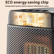 E03 Desktop PTC Heater Dynamic Flame Light Warmer US Plug