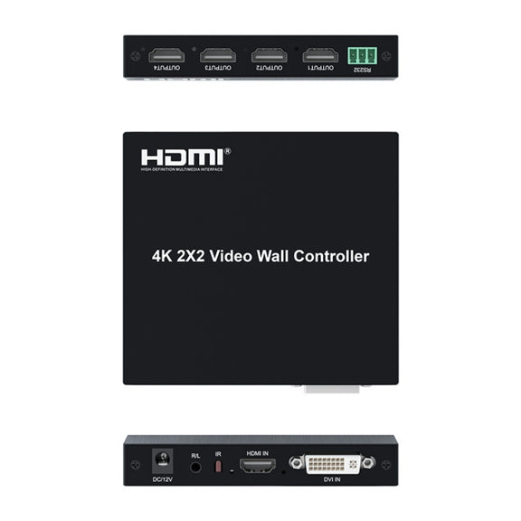 4K 2x2 HDMI Video HD Splice Support HDMI / DVI Input 4CH HDMI Output EU Plug