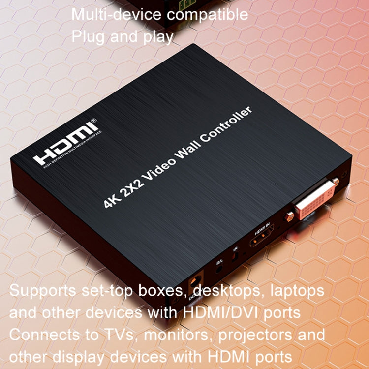 4K 2x2 HDMI Video HD Splice Support HDMI / DVI Input 4CH HDMI Output EU Plug