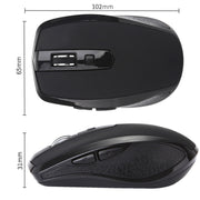 6-Keys Type-C/USB-C Laptop Office Game Silent Wireless Mouse(Black)