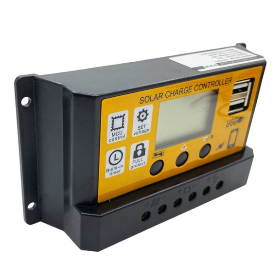10A 12V/24V Simple Solar Controller Light Time Control Solar Panel Regulator Controller With USB
