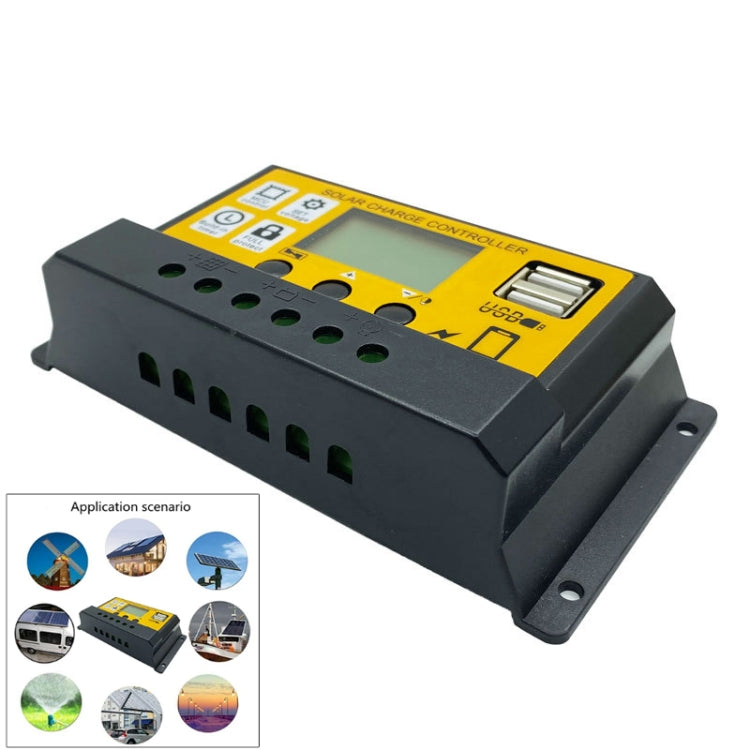 10A 12V/24V Simple Solar Controller Light Time Control Solar Panel Regulator Controller With USB