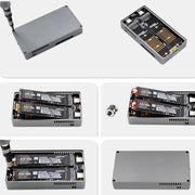Dual M.2 NVME SSD RAID Array Mobile Hard Drive Enclosure Type-C USB3.2 GEN2x2 20G 586R(Dark Gray)