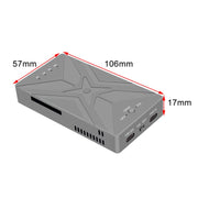 Dual M.2 NVME SSD RAID Array Mobile Hard Drive Enclosure Type-C USB3.2 GEN2x2 20G 586R(Dark Gray)