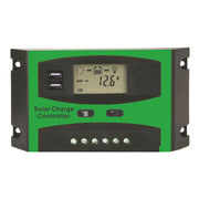 30A 12V/24V Solar Charge And Discharge Controller Dual USB Port LCD Solar Cells Panel Charge Regulator