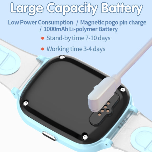 4G Kids Smart Phone Positioning Watch IP67 Water-resistant / Video / Voice Calling(Blue)