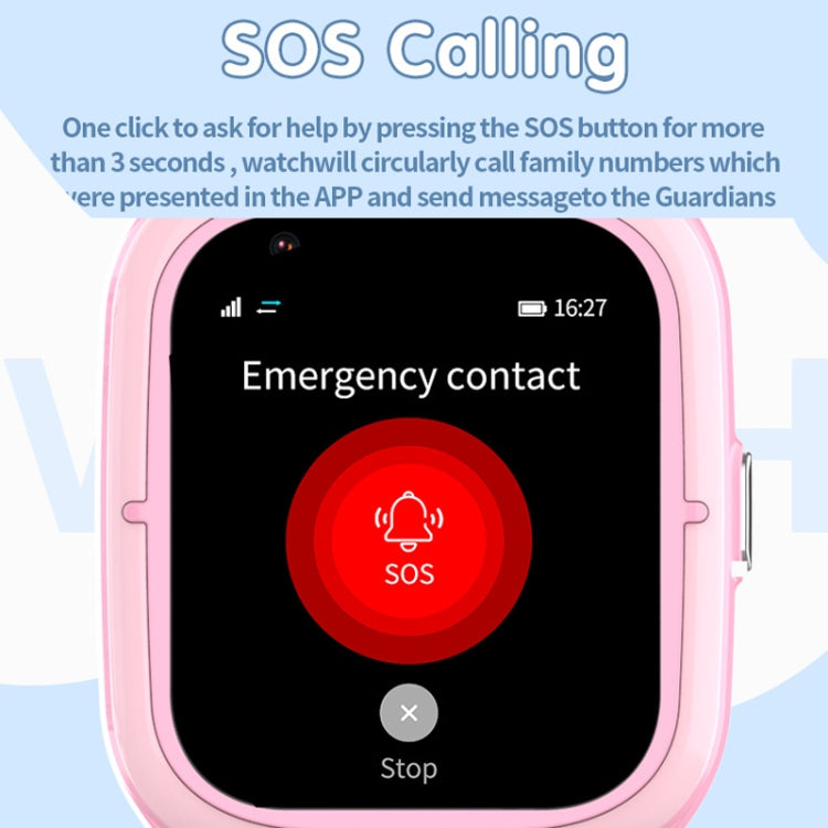 4G Kids Smart Phone Positioning Watch IP67 Water-resistant / Video / Voice Calling(Blue)
