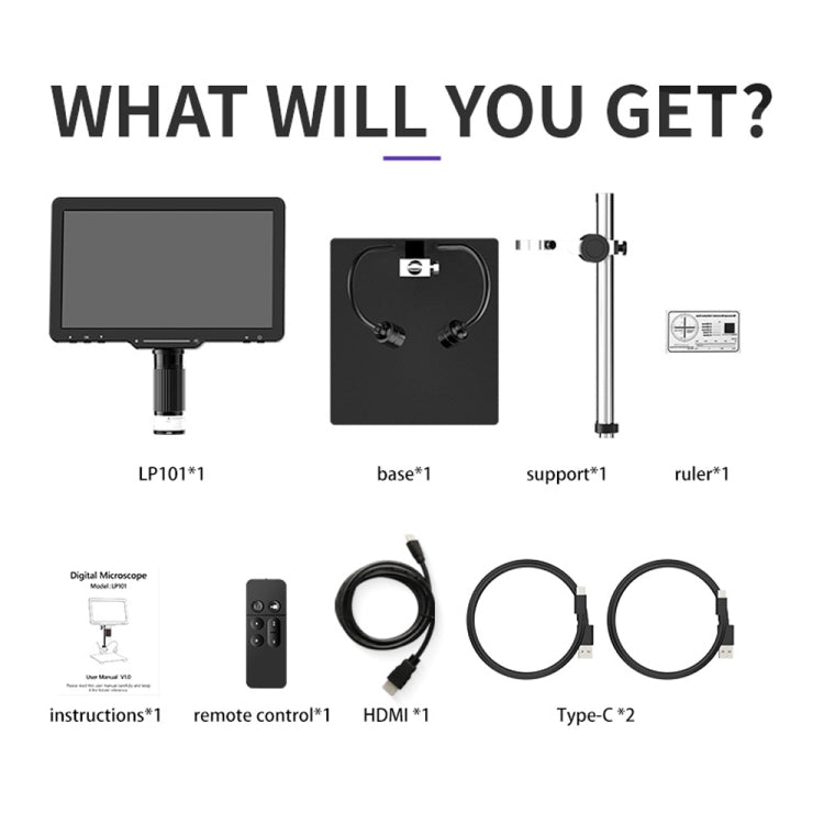 10.1 Inch Screen Repair Digital Electron Microscope(LP101-A)