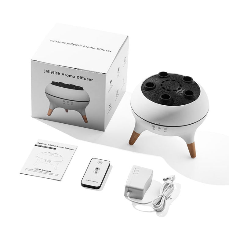 Dynamic Multi-Spray Aromatherapy Diffuser With Colorful Lights Remote Control Humidifier EU Plug(V80 Spit Circle Upgrade Model)