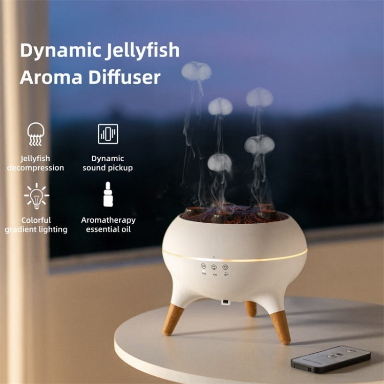 Dynamic Multi-Spray Aromatherapy Diffuser With Colorful Lights Remote Control Humidifier US Plug(V80 Spit Circle Upgrade Model)
