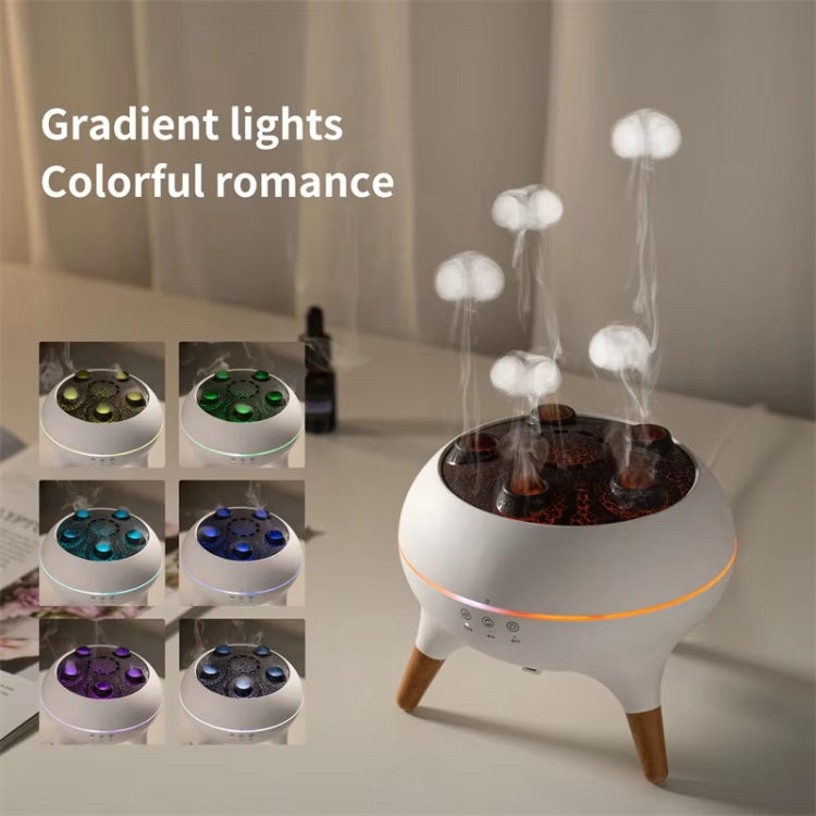 Dynamic Multi-Spray Aromatherapy Diffuser With Colorful Lights Remote Control Humidifier US Plug(V80 Spit Circle Upgrade Model)