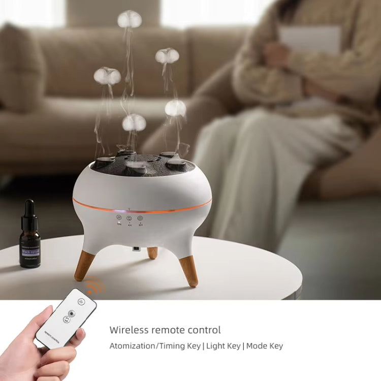 Dynamic Multi-Spray Aromatherapy Diffuser With Colorful Lights Remote Control Humidifier US Plug(V80 Spit Circle Upgrade Model)