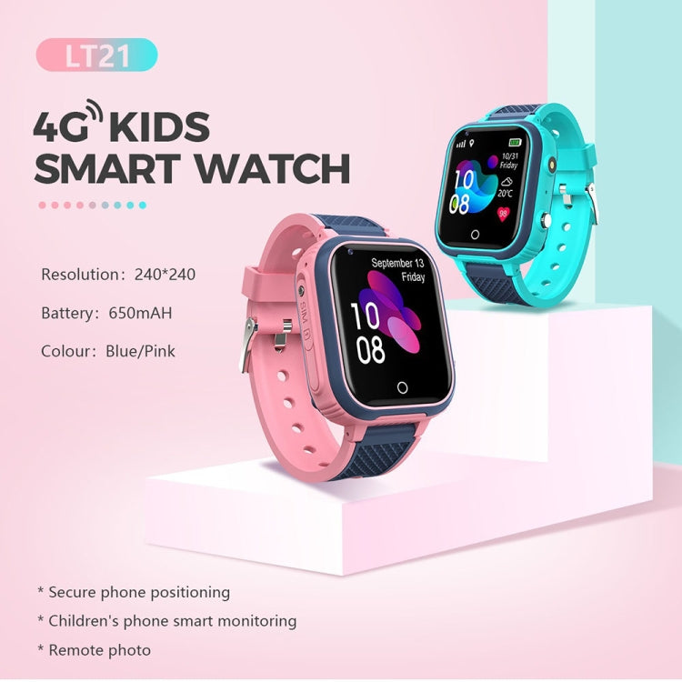 LT21 1.4-Inch 4G Global Full Network IP67 Water-resistant WIFI Children Smart Watch(Pink)