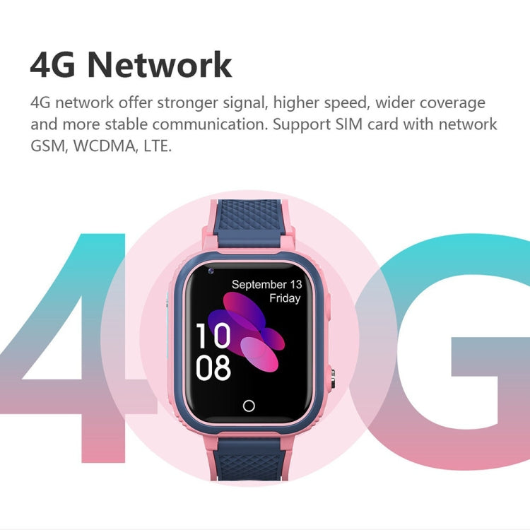 LT21 1.4-Inch 4G Global Full Network IP67 Water-resistant WIFI Children Smart Watch(Pink)