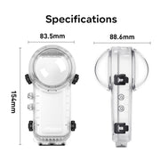 For Insta360 X4 aMagisn 50m Depth Water-resistant Protective Case Quick Release Invisible Diving Cover