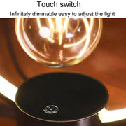 Magnetic Levitation Light Bulb Table Lamp Desktop Ambient Luminous Night Light, Specification: EU Plug(Black)