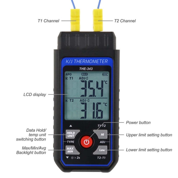 K-type Industrial High-precision Contact Probe Electronic Temperature Gauge(THE-343)