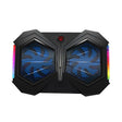 YL-017 2-Fans RGB Lighting Effect Silent Adjustable Speed Laptop Cooling Stand(Black) - Cooling Pads by PMC TechLife | Online Shopping South Africa | PMC TechLife | Buy Now Pay Later Mobicred