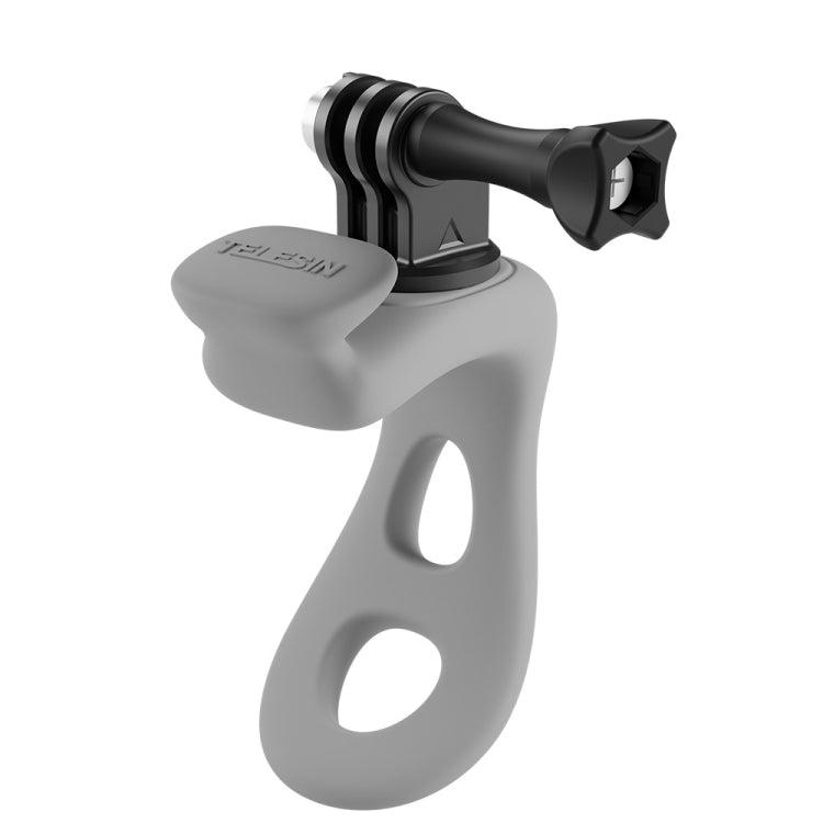 TELESIN Action Camera Mount Silicone Adjustable Mini Flexible Bracket For GoPro HERO / Insta360 / DJI Action Camera(Gray)