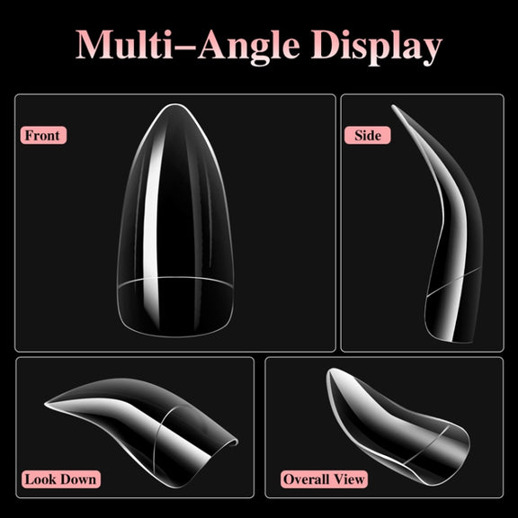100pcs /Box Stiletto Nail Tips Halloween Style Stiletto False Eagle Claw Art Nails(Transparent)