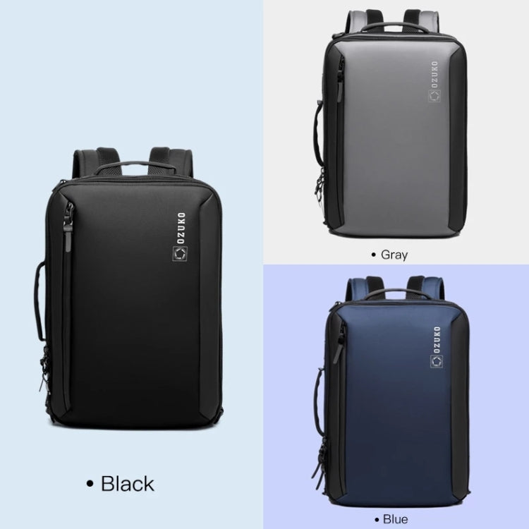 Ozuko Business Laptop USB Backpack Men Schoolbag(Dark Blue)