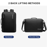 Ozuko Business Laptop USB Backpack Men Schoolbag(Dark Blue)