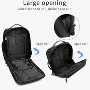 Ozuko Business Laptop USB Backpack Men Schoolbag(Dark Gray)