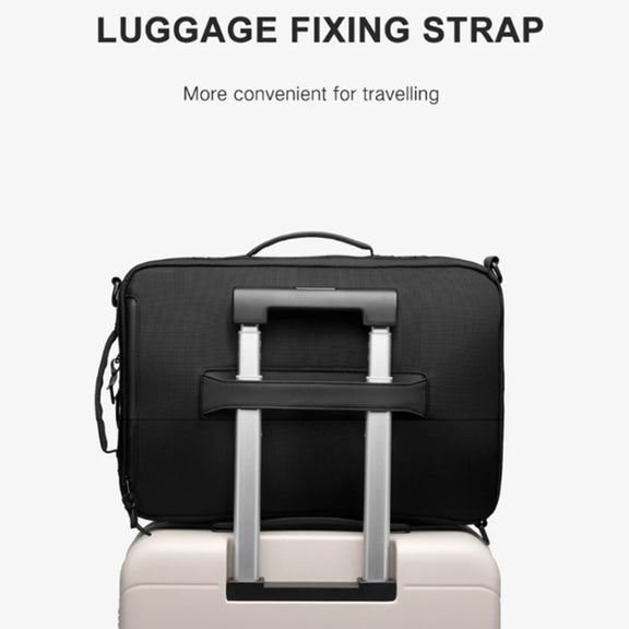 Ozuko Business Laptop USB Backpack Men Schoolbag(Dark Blue)