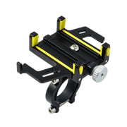 Aluminum Alloy Motorcycle Bicycle Navigation Mobile Phone Holder(Yellow)