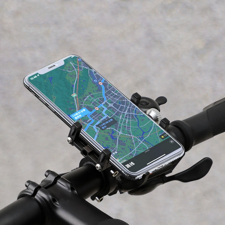 Aluminum Alloy Motorcycle Bicycle Navigation Mobile Phone Holder(Yellow)