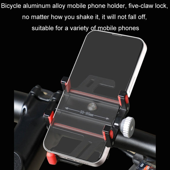 Aluminum Alloy Motorcycle Bicycle Navigation Mobile Phone Holder(Blue)