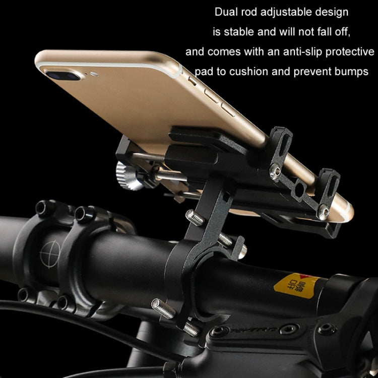 Aluminum Alloy Motorcycle Bicycle Navigation Mobile Phone Holder(Orange)