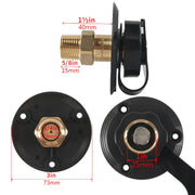 RV Brass Water Inlet Check Valve Yacht Accessories, Color: Black+Raw Tape