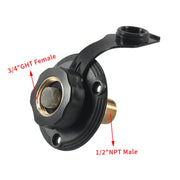 RV Brass Water Inlet Check Valve Yacht Accessories, Color: Black+Raw Tape