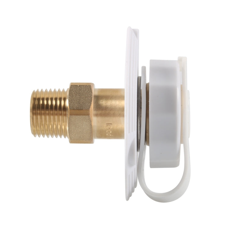 RV Brass Water Inlet Check Valve Yacht Accessories, Color: White