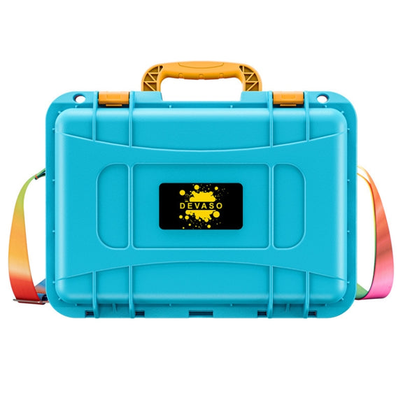 DEVASO For Switch / OLED IP67 Water-resistant Storage Case Hardshell Bag, Color: Orange Blue+Shoulder Strap