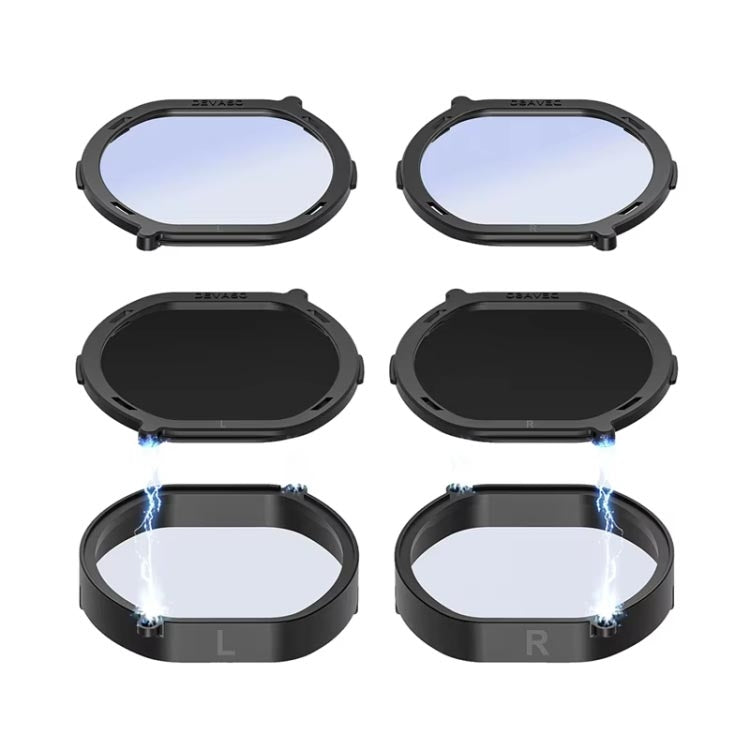 DEVASO For PlayStation VR 2 6 In 1 Magnetic Glasses Anti-Scratch Protective Cover