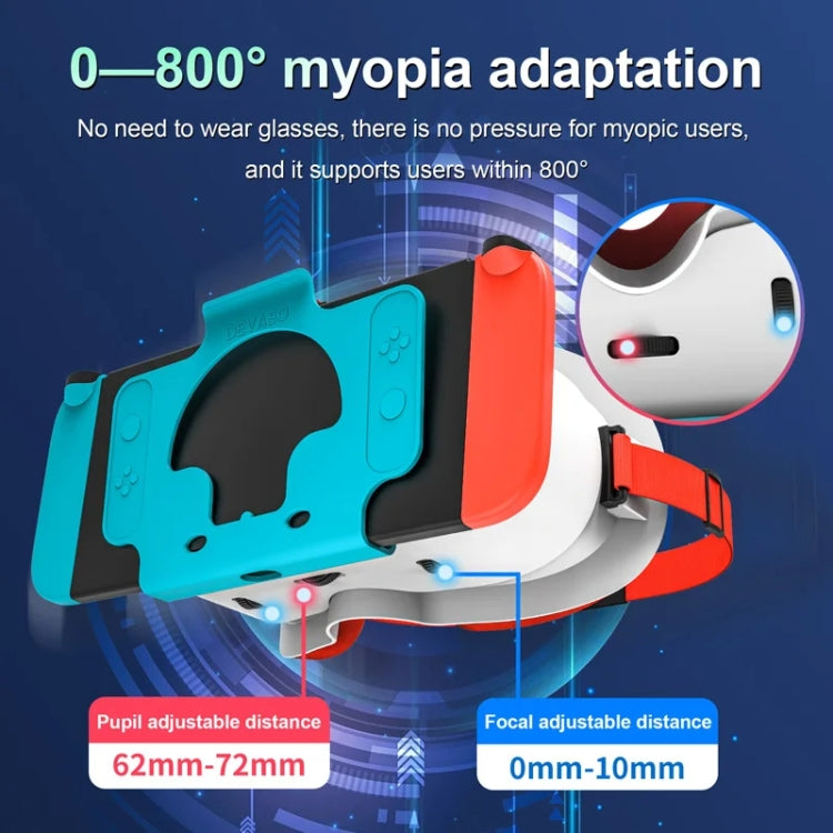 DEVASO Compatible With Switch / Switch OLED Gaming Console VR Glasses(Black White)