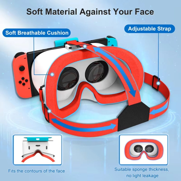 DEVASO Compatible With Switch / Switch OLED Gaming Console VR Glasses(Black White)